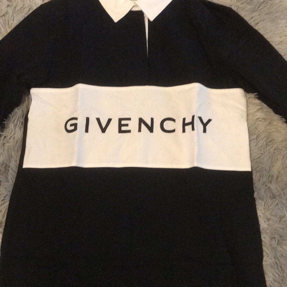 New Authentic GIVENCHY Logo-Print Cotton Mini Dress size S - Picture 7 of 15